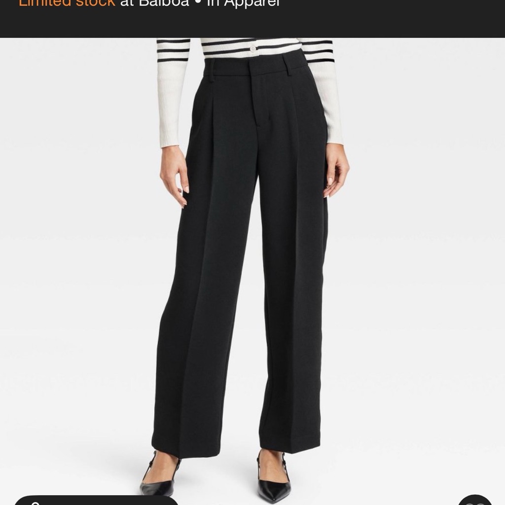 A New Day Women's Stylish Black Trousers